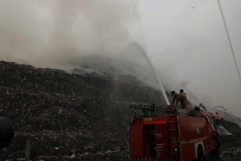 fire in Dadu Majra dumping ground in chandigarh