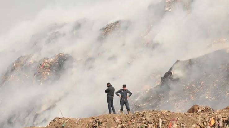 dadu majra dumping ground fire Chandigarh