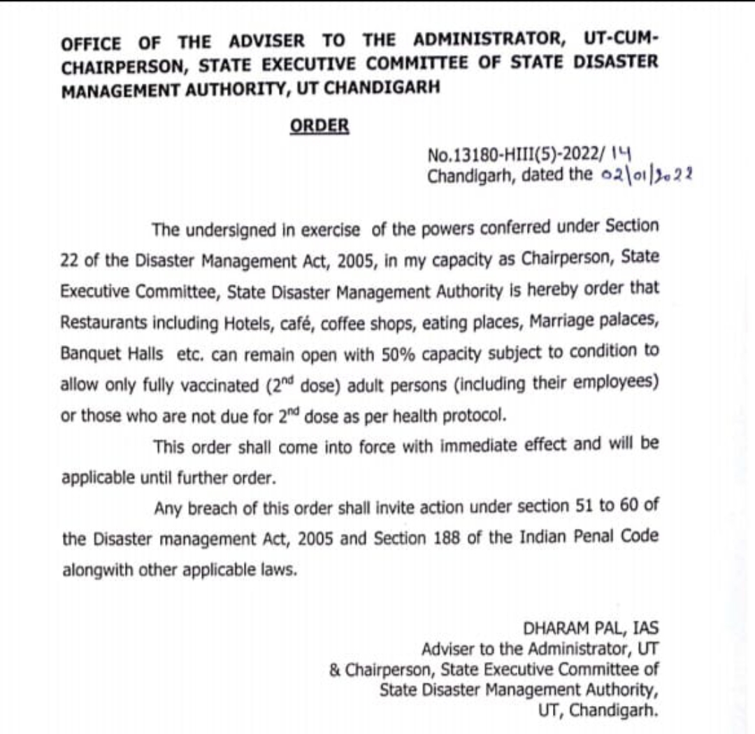 chandigarh news corona guidelines