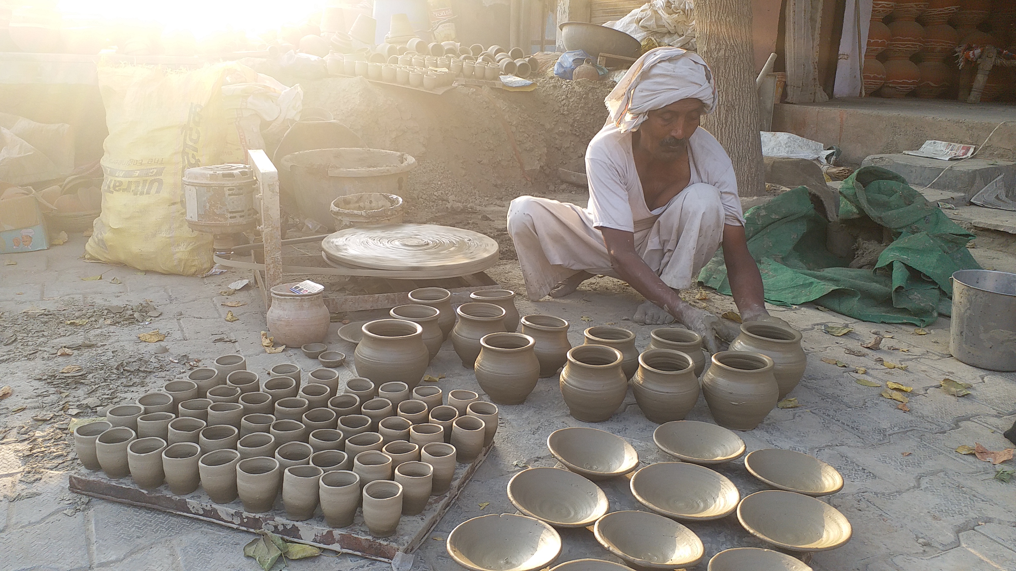 faridabad pot makers express their happiness for increasing demand of diyas due to china boycott