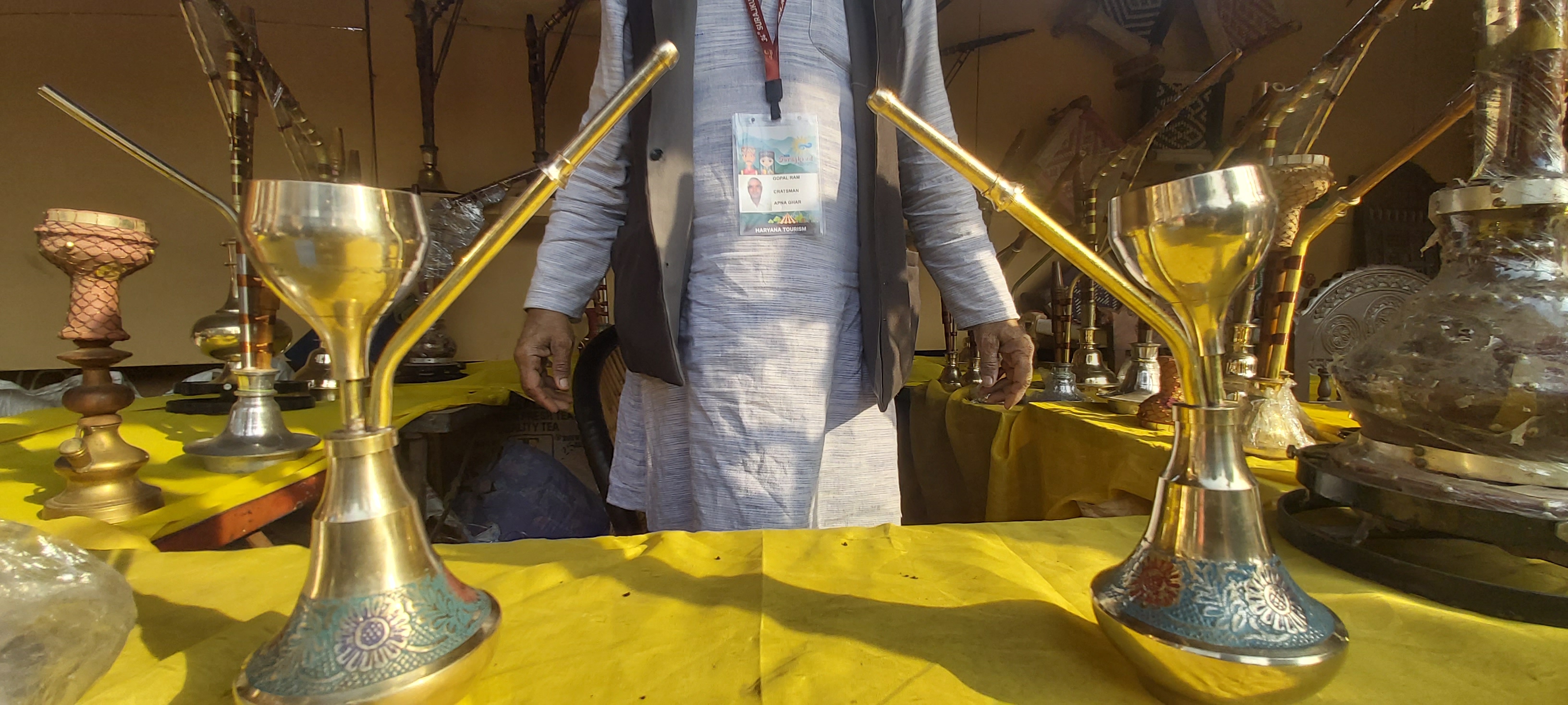 300 year old hookah  in Surajkund Fair