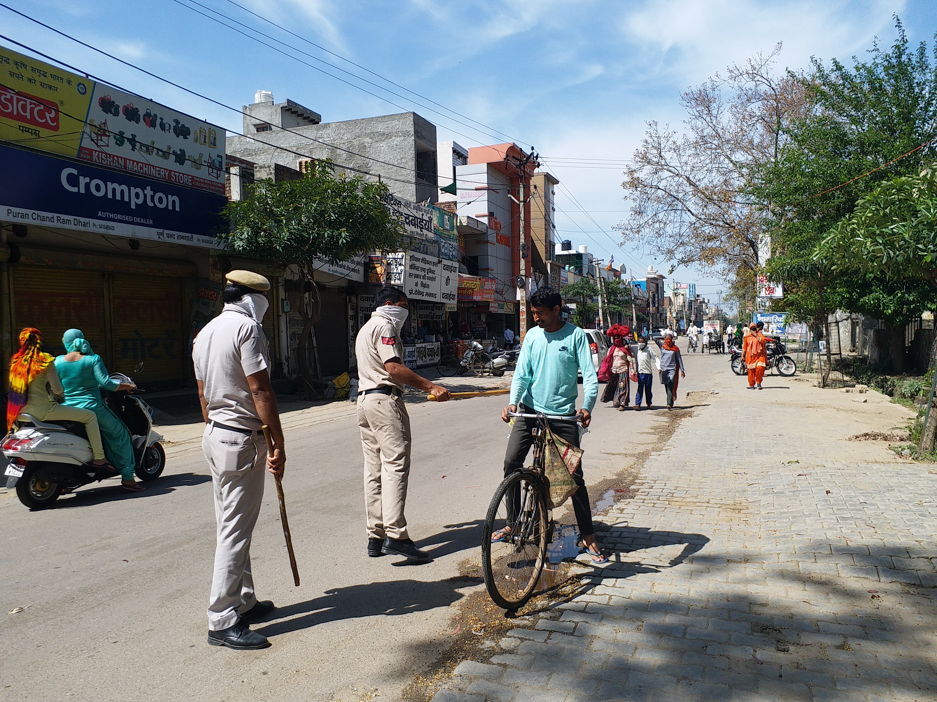 gohana police lockdown