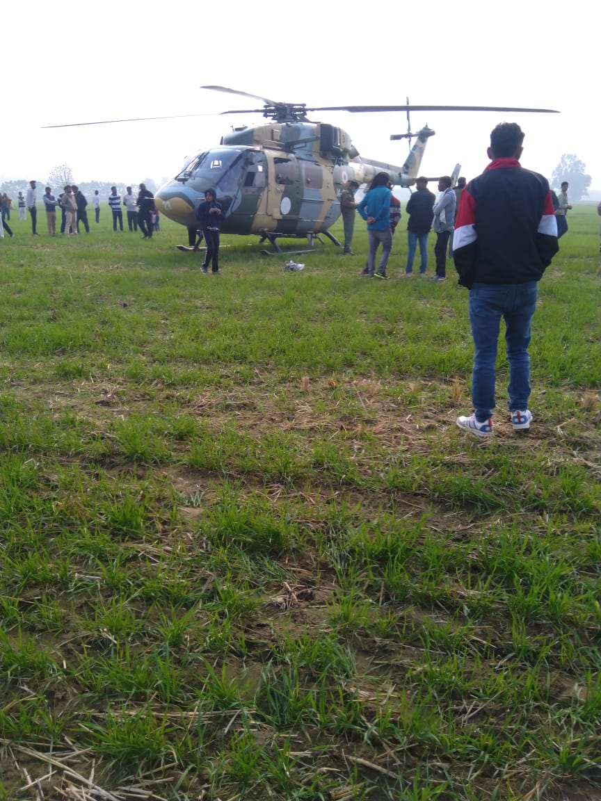 Emergency landing of army helicopter in Jind