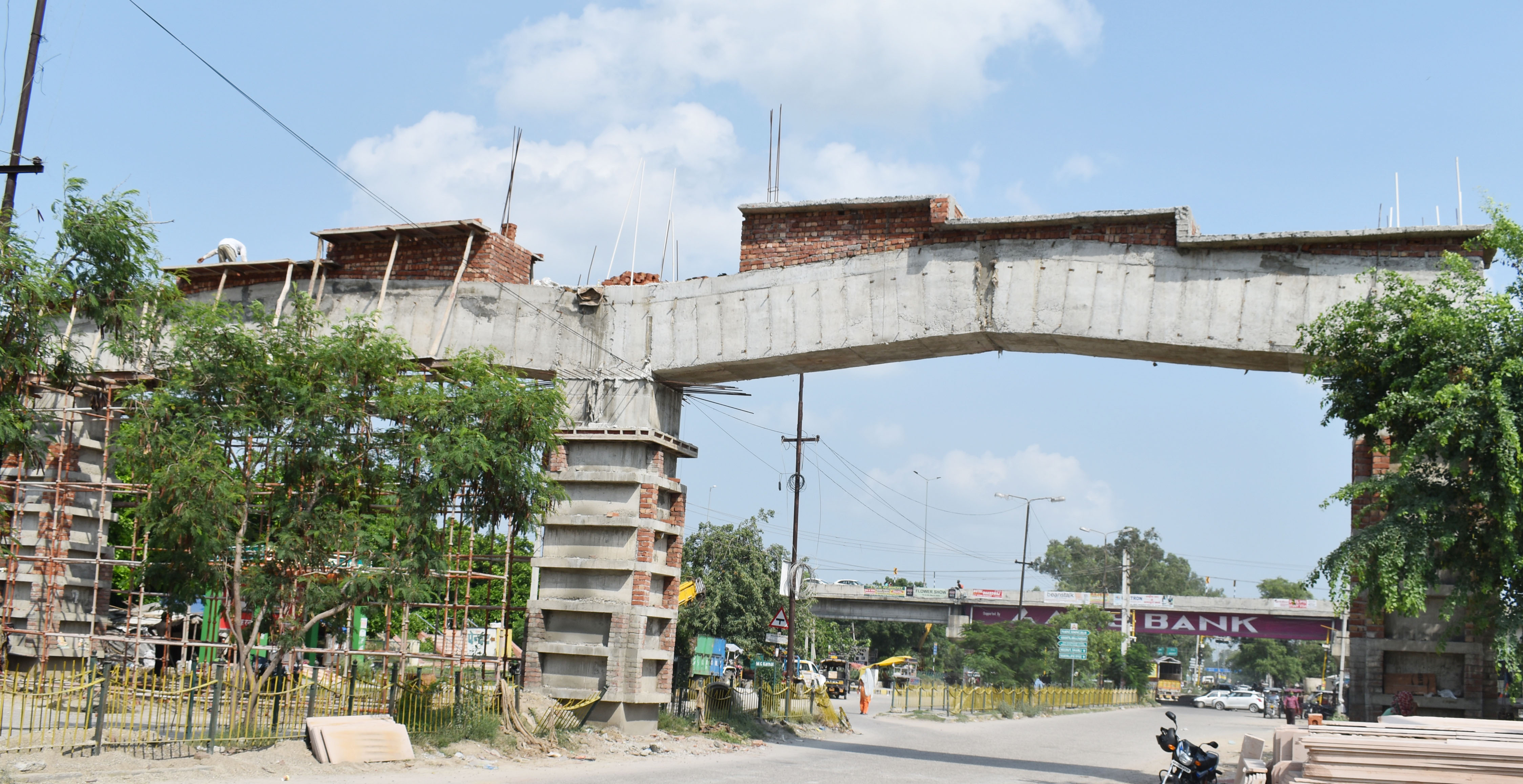 eight big entry gates being built in karnal