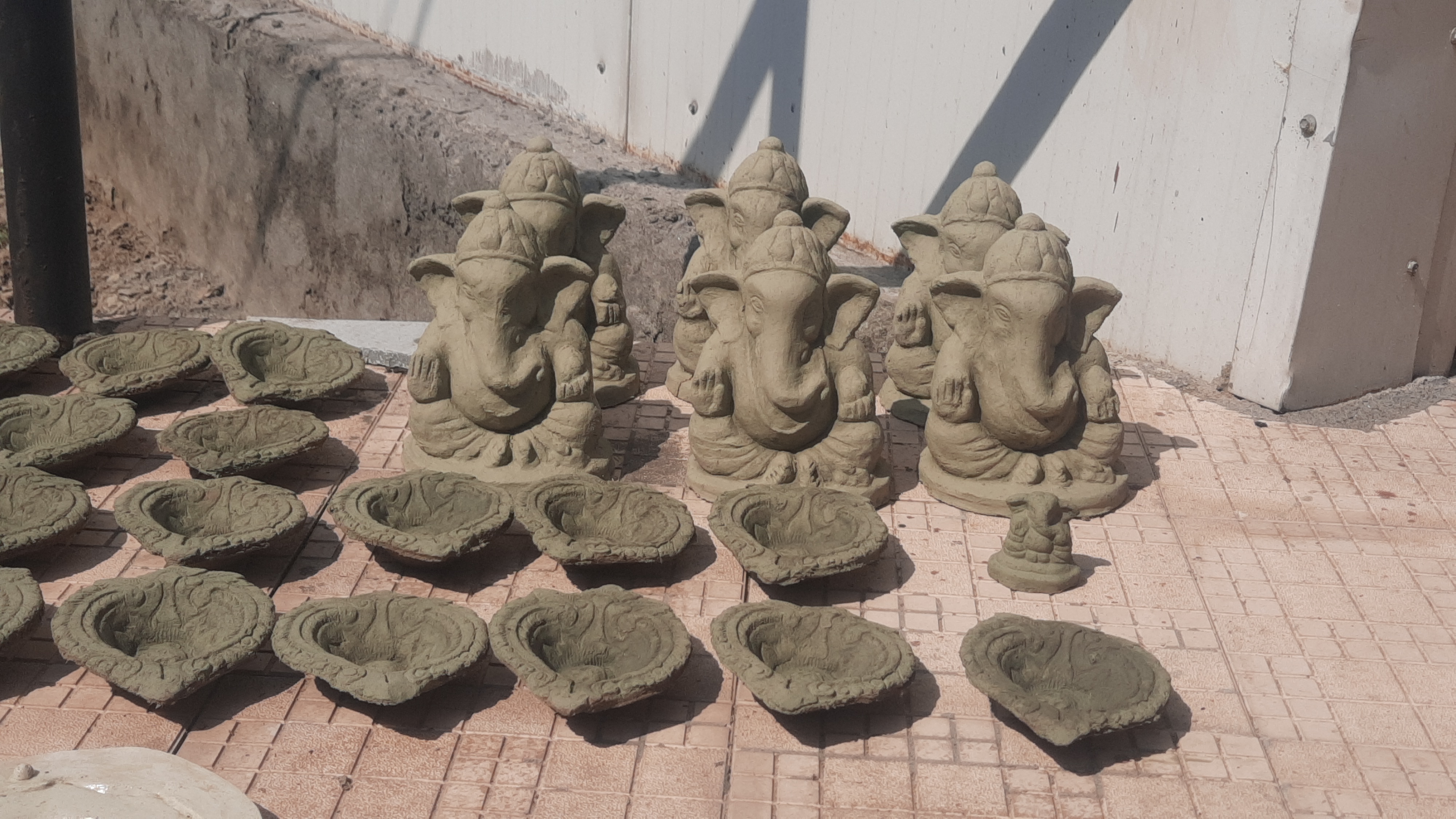 ndri made eco friendly diyas and idols