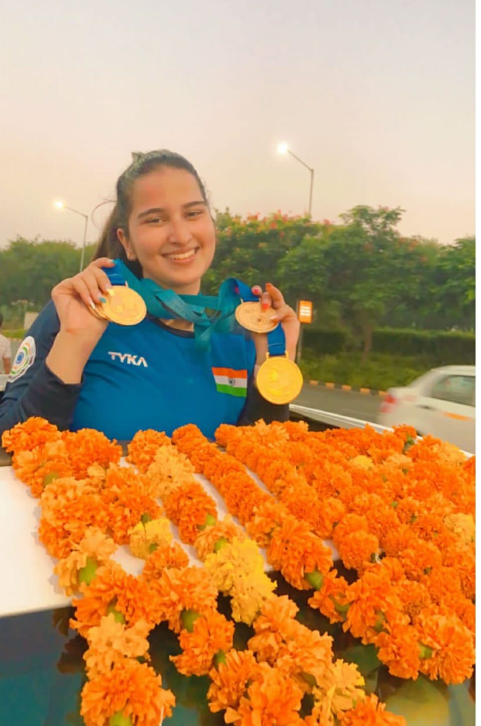 Rhythm Sangwan of Narnaul won 4 gold for India in the World Junior Shooting Championship