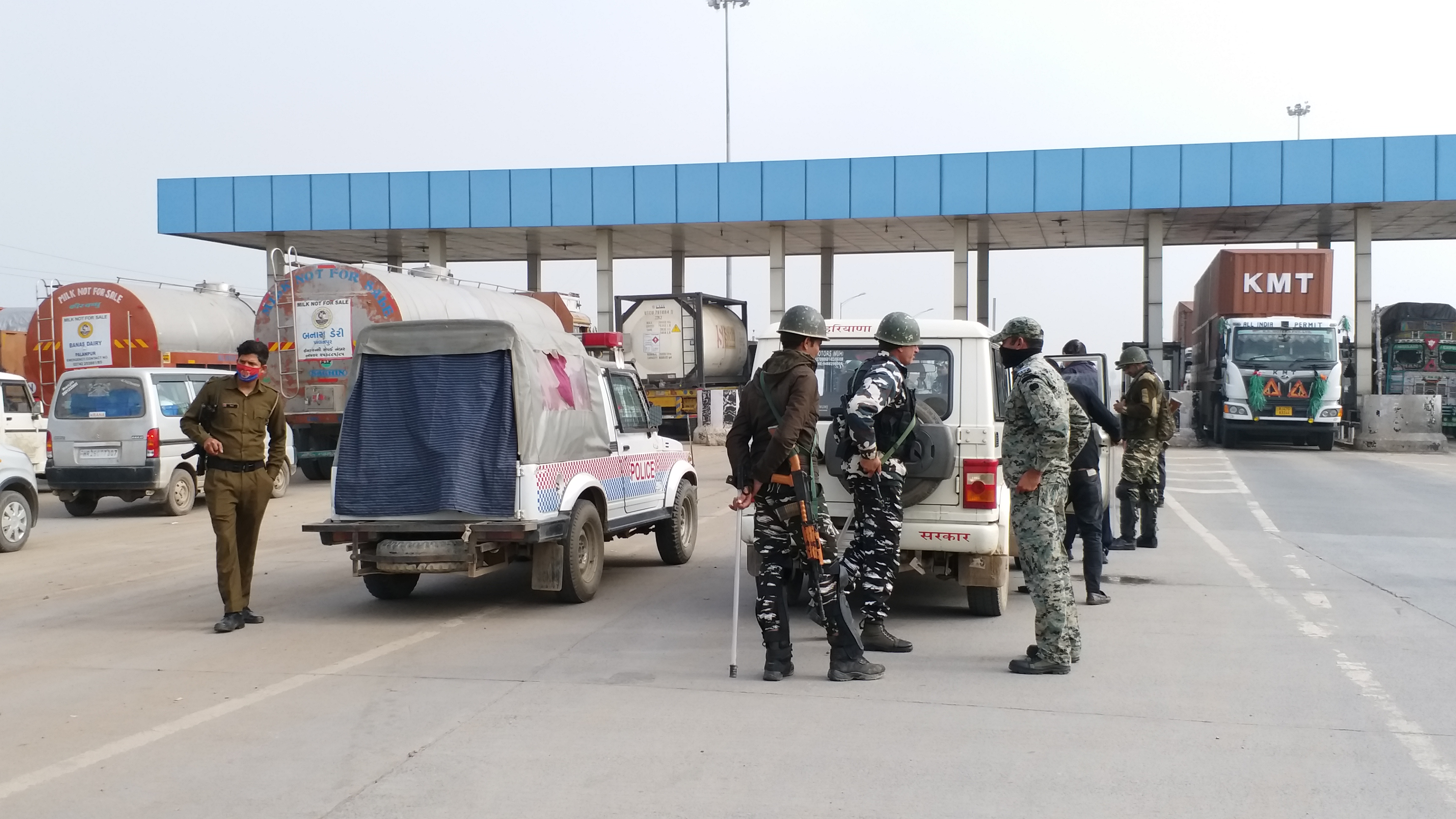 Haryana Police CRPF jawans deployed kmp