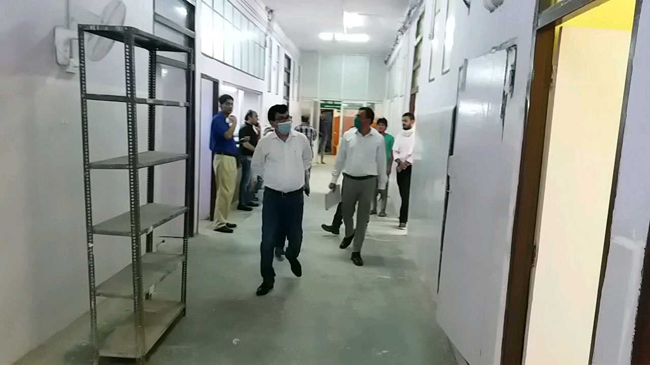 nuh Civil surgeon js punia inspected hospital repair work