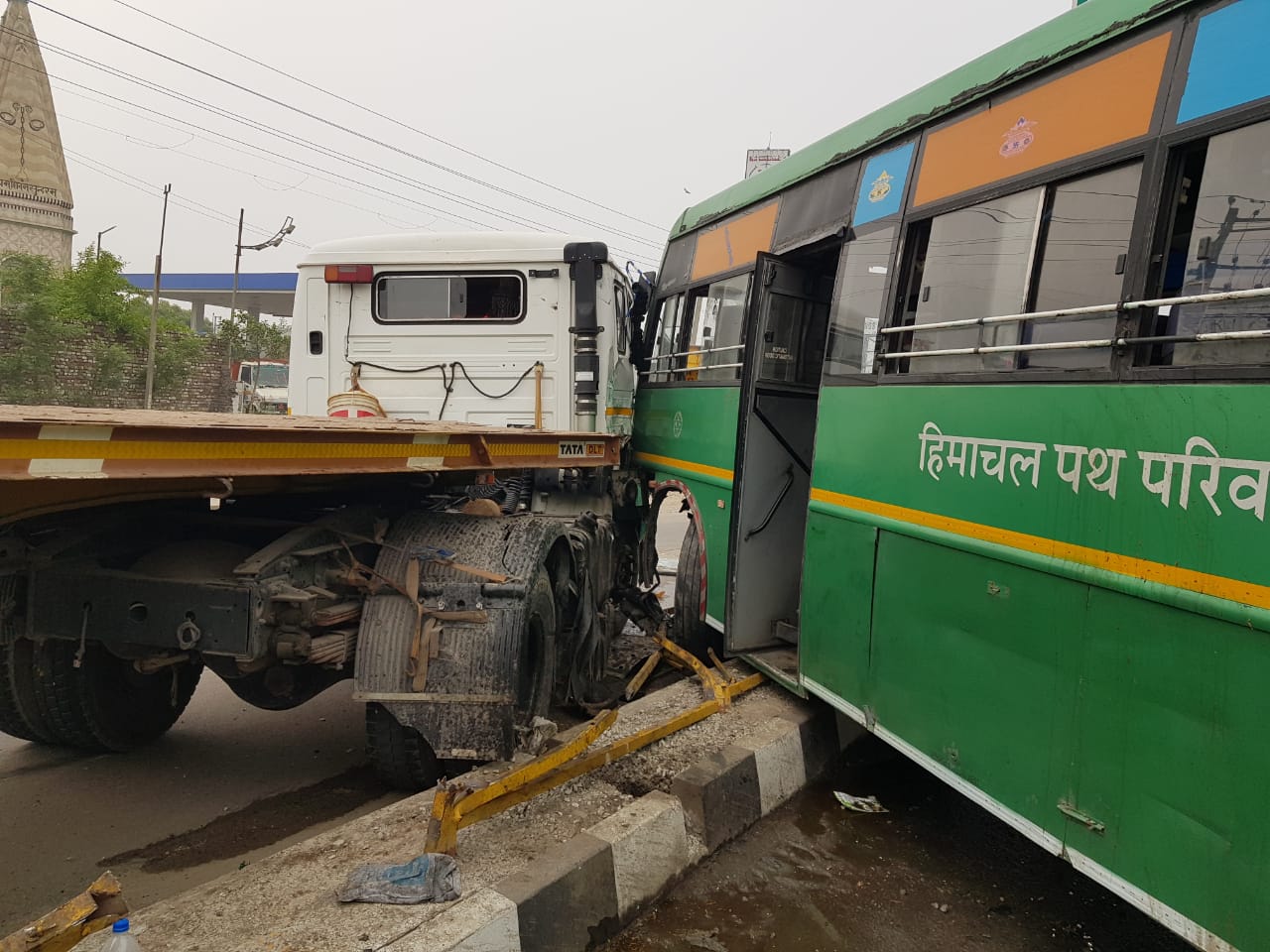 HRTC Bus accident in Panipat