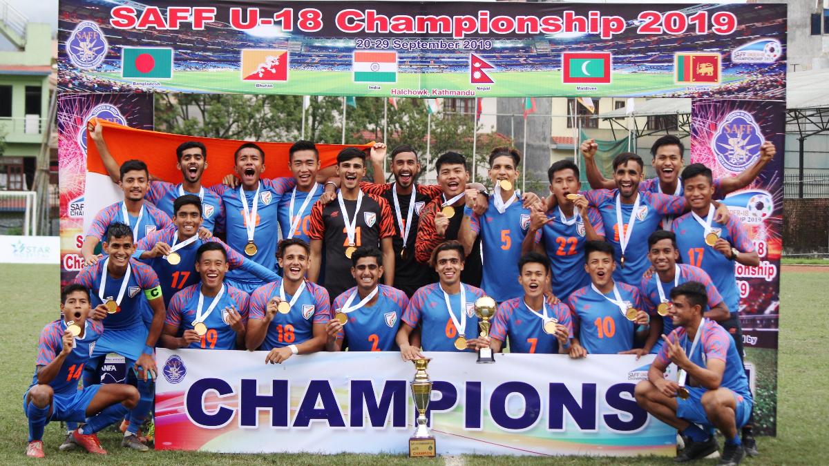 India U-18 recently clinched SAFF U-18 title in Nepal.