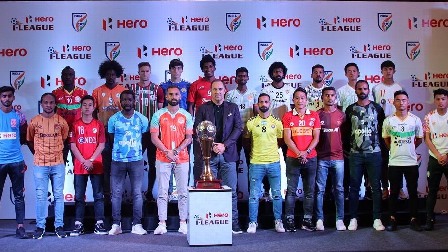 Indian football team coach Igor Štimac with I-League players.