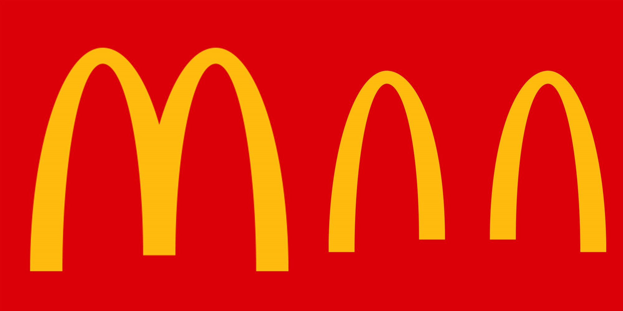 For the first time in 52 years, the golden arches logo resembling an M from McDonalds were separated by the McDonalds’.