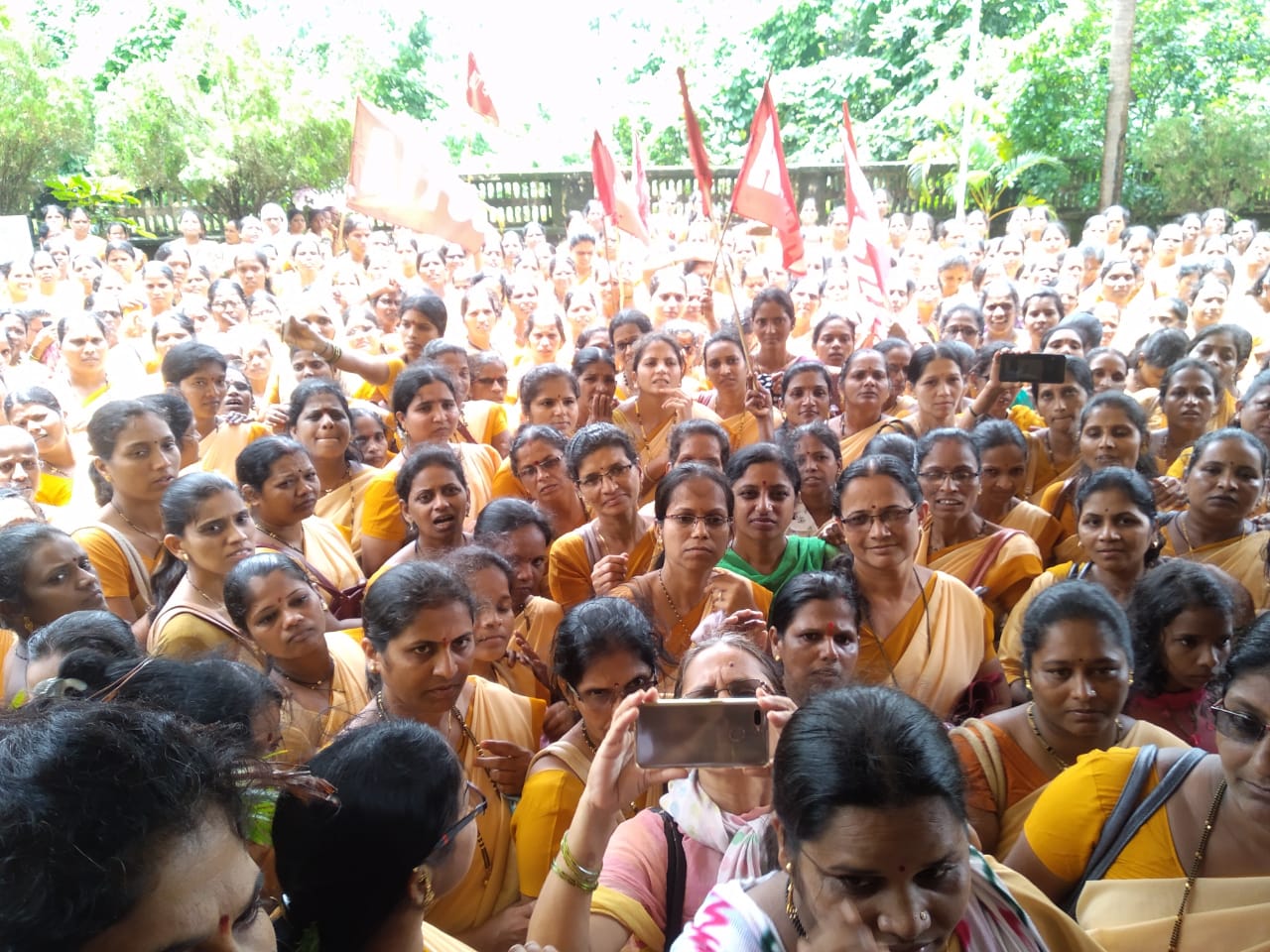 Asha workers agitation