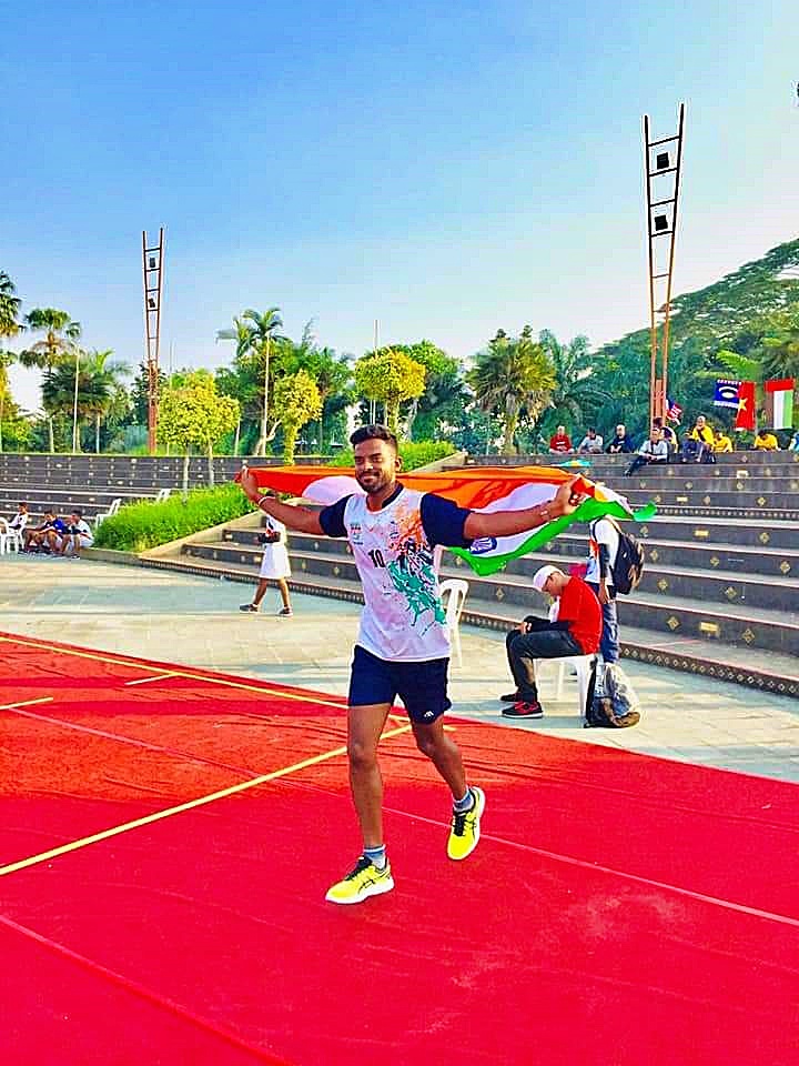 Sagar Hogade of Jamkhed represented India for the fifth time in a row in throw ball