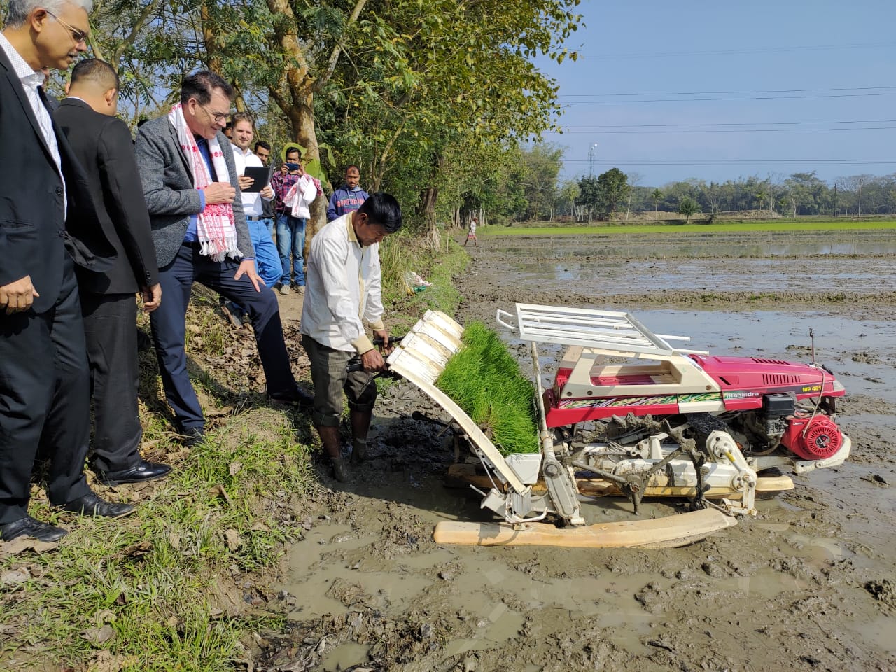 German Development Minister visits Assam paddy field