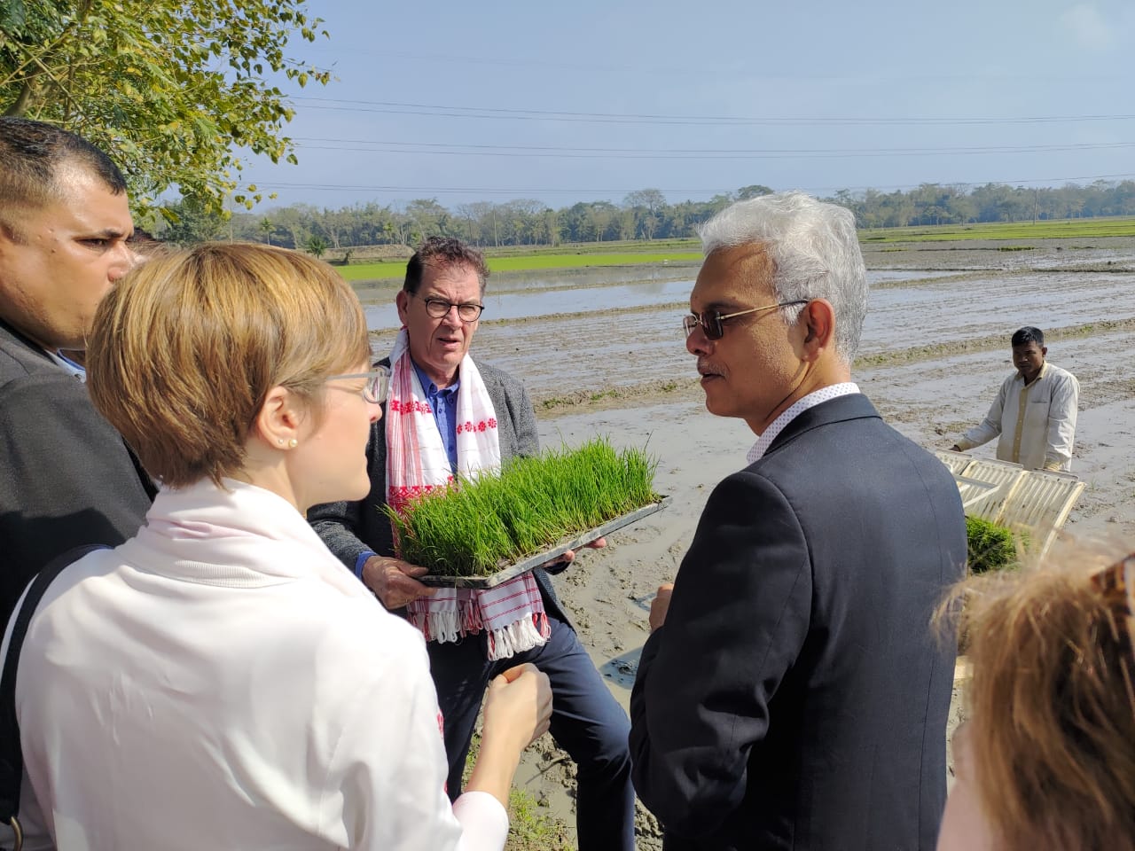 German Development Minister visits Assam paddy field