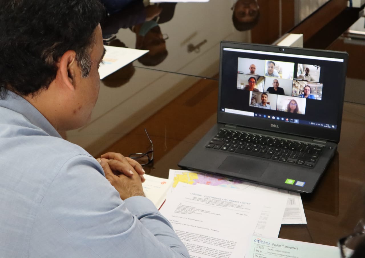 DCM Ashwathanaraya video conference with INTEL