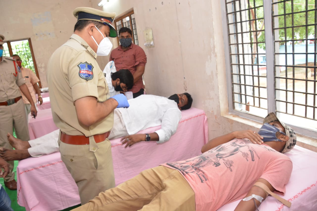 blood donation camp started by cp mahesh bhagavat