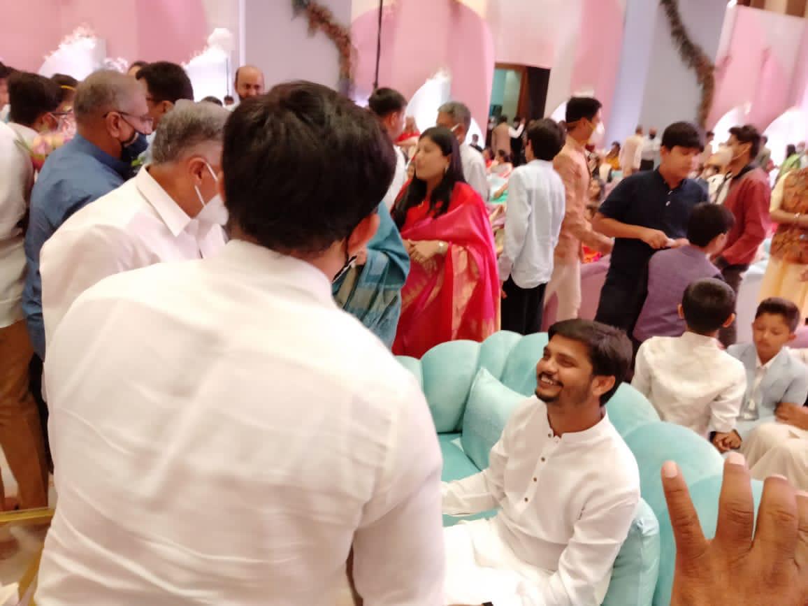 Engagement ceremony of Congress leader DK Shivakumars daughter Aishwarya with Amartya Hegde