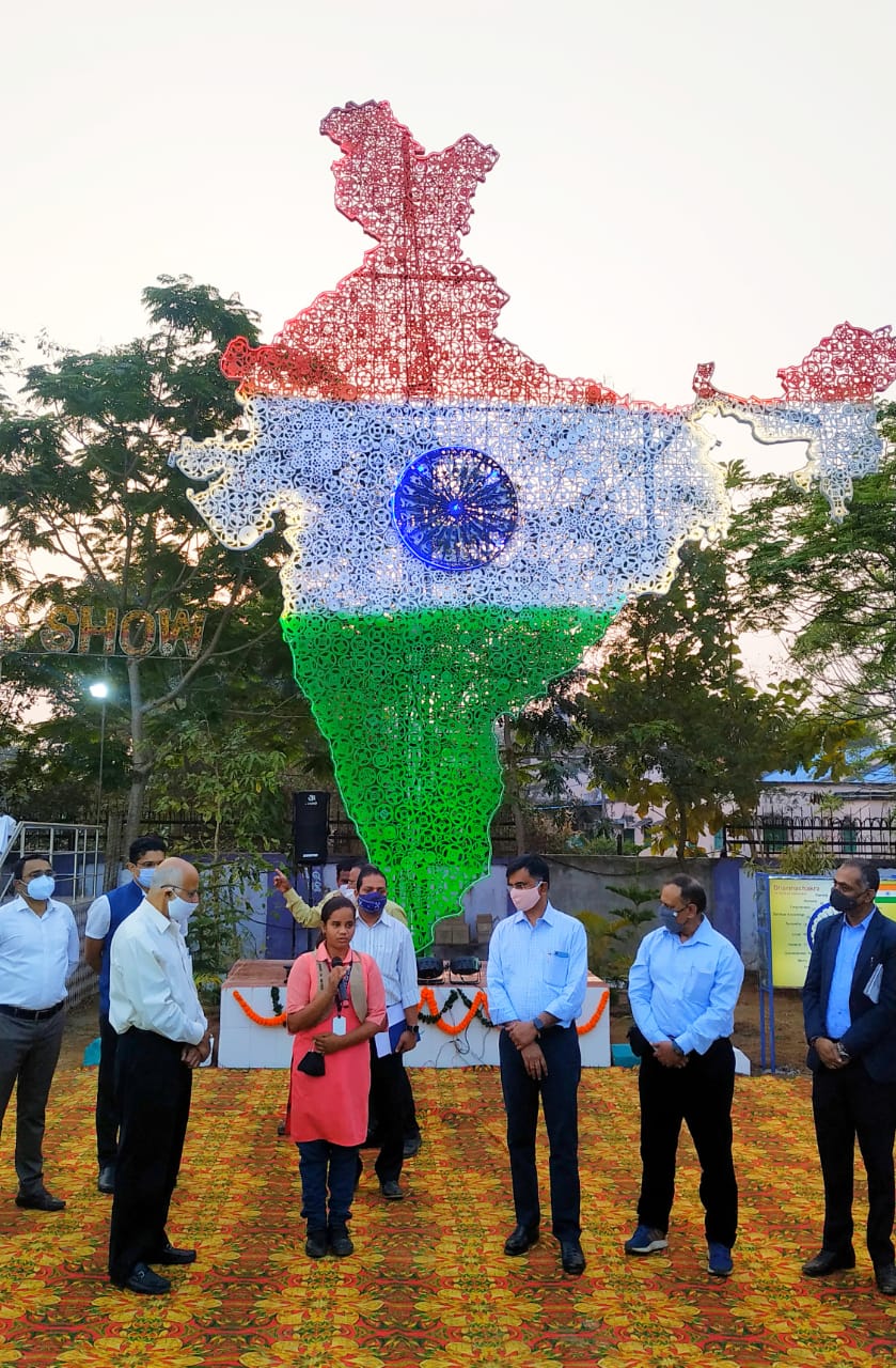 ITI student made 30-foot-tall map of India with useless iron