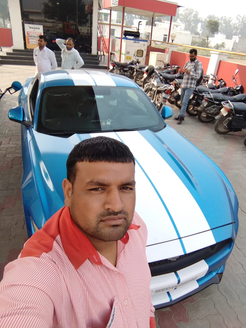 Neeraj Chopra on petrol pump