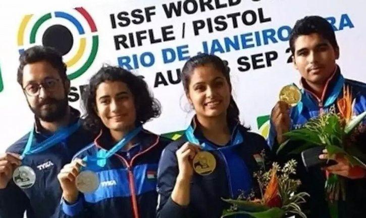 Indian shooters at ISSF World Cup Pistol/Rifle in Rio de Janeiro.