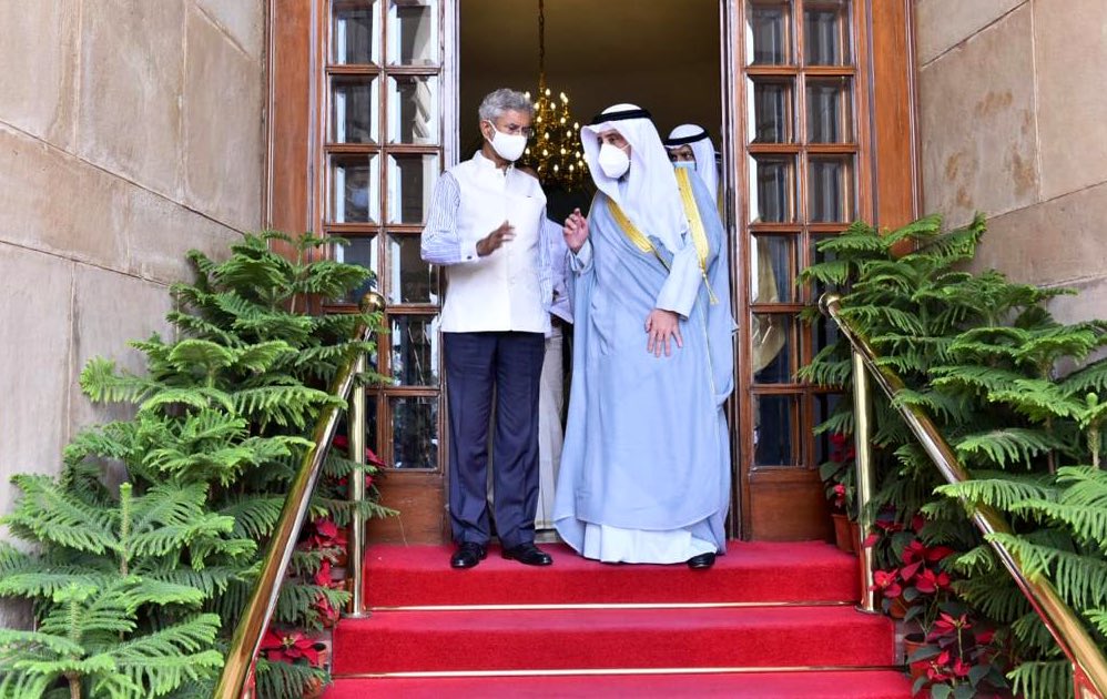 External Affairs Minister Dr S Jaishankar meets Foreign Minister of the State of Kuwait Dr Ahmed Nasser Mohammed Al-Sabah