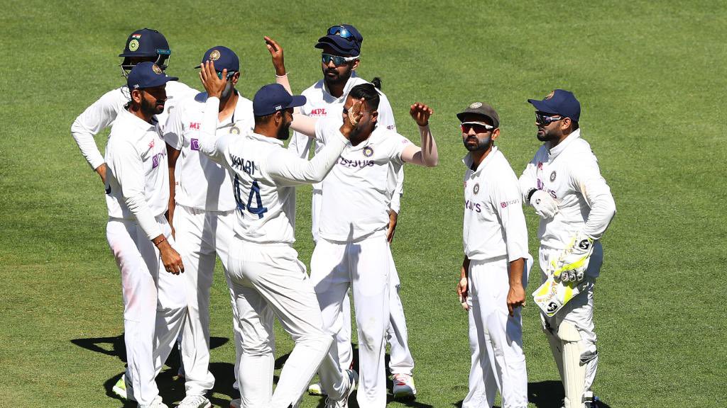 Boxing Day Test winning Indian cricket team at the Melbourne Cricket Ground.