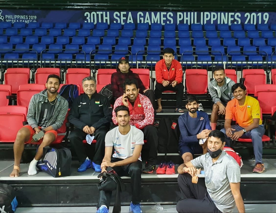 Indian contingent during a practice session.