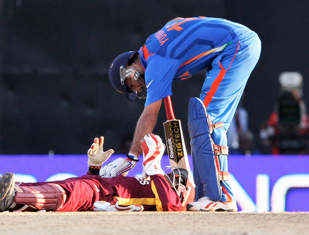 Yuvraj Singh, century, 2011 World Cup, West Indies