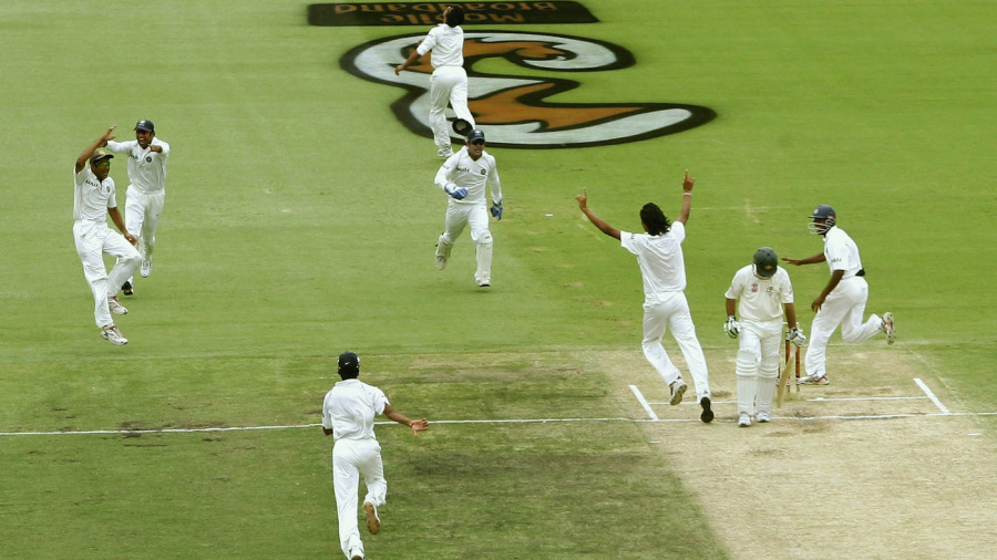 A young Ishant Sharma runs in joy after getting the scalp of Ishant Sharma in the 2008 Australia tour.