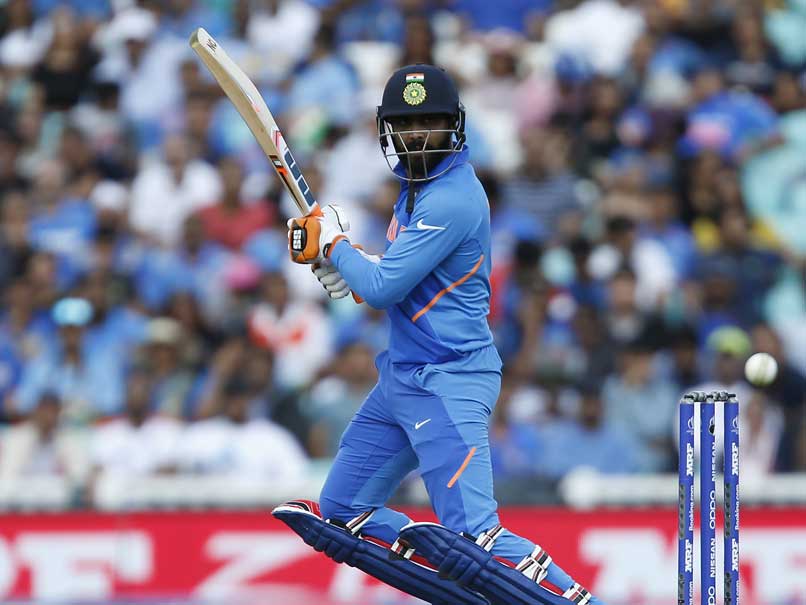 Ravindra Jadeja plays a shot during his 54 runs knock.