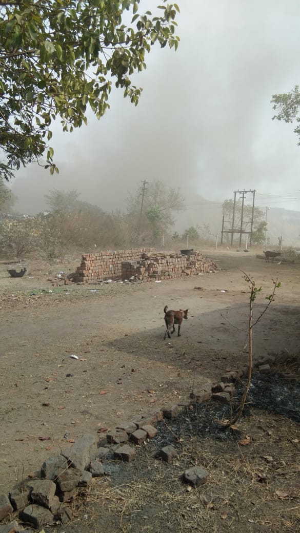 fire in BCCL's open cast mines gallery in dhanbad