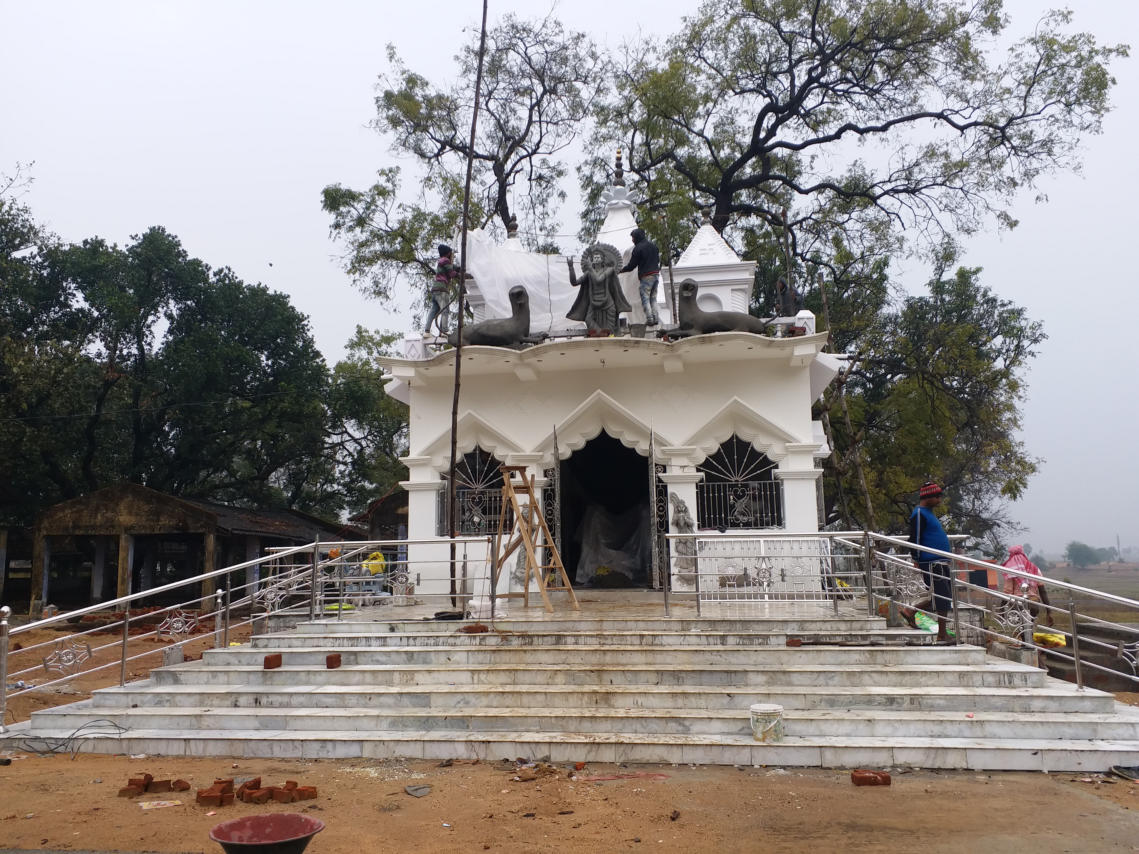 Naushad Sheikh is building Lord Krishna temple in Dumka