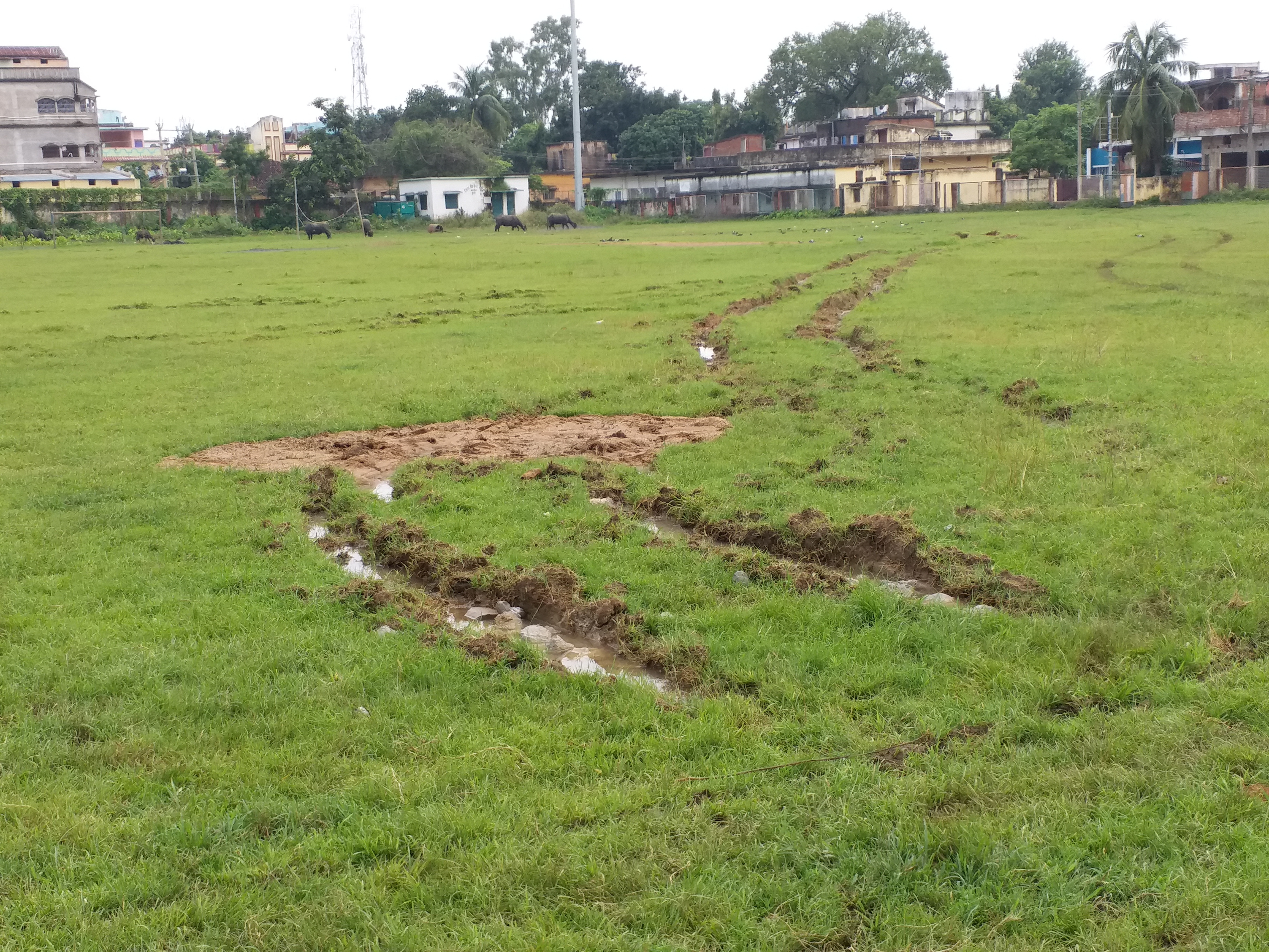 Condition of sports grounds in Dumka bad