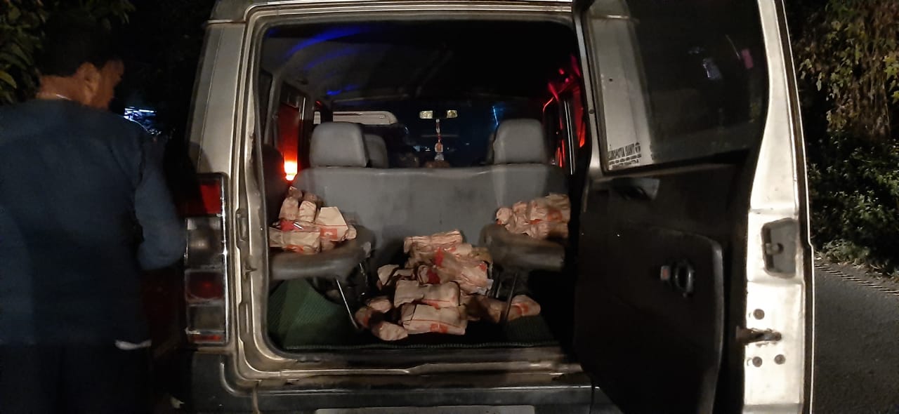 huge explosives found in vehicle laden with coconut in Dumka