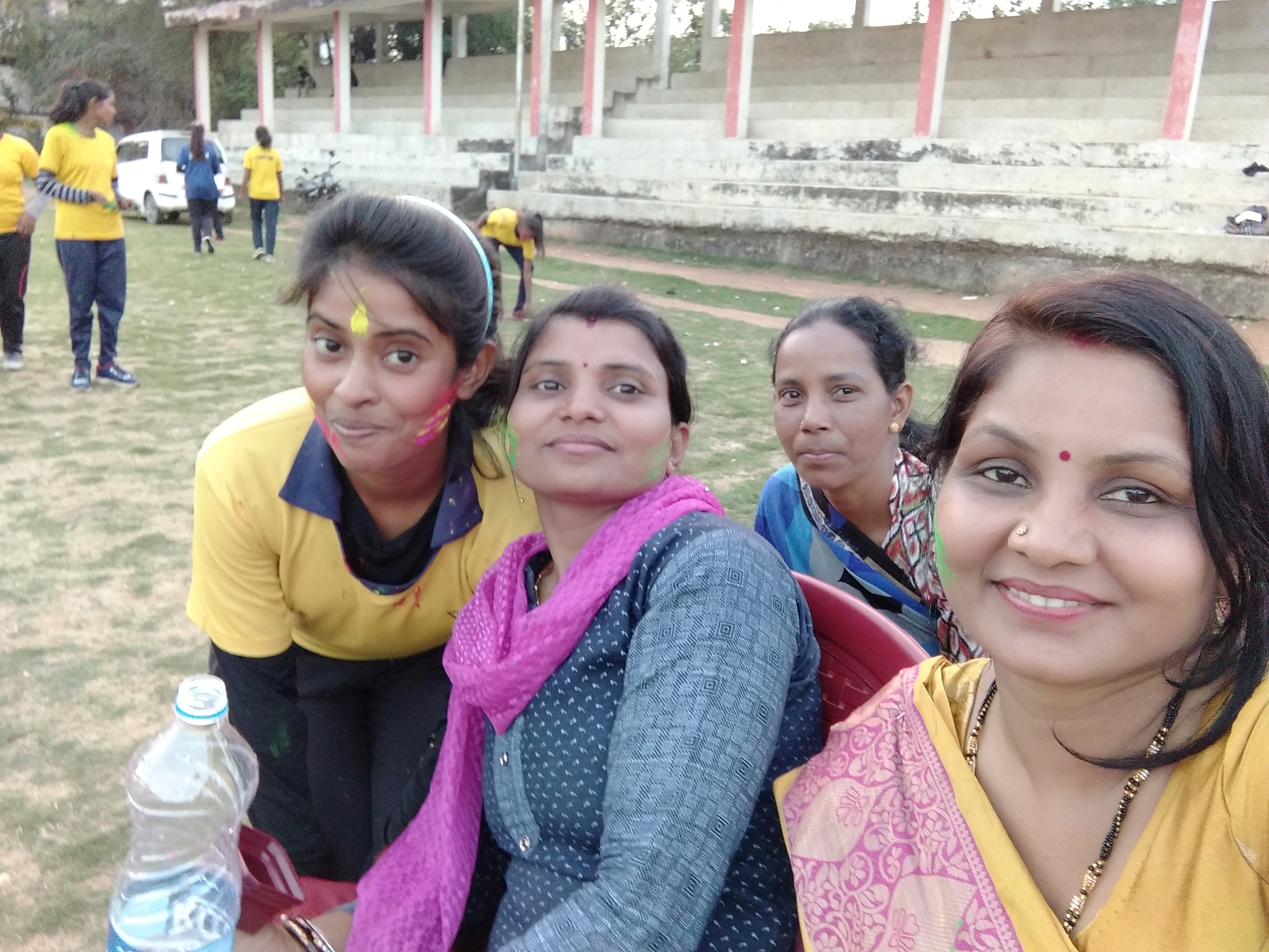 Players played Holi in Godda