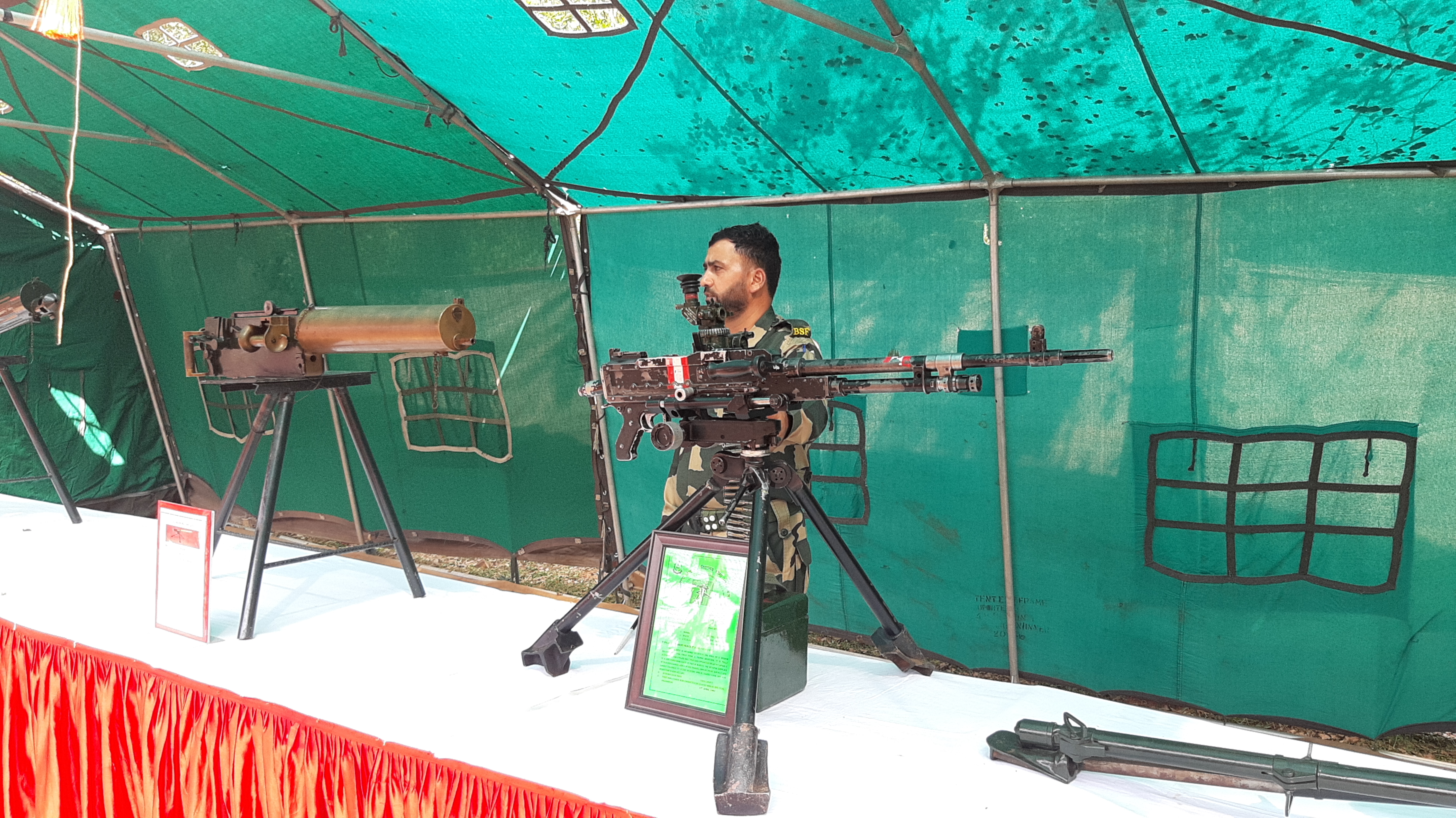 BSF exhibited weapons seized during Indo-Pak war in Hazaribag