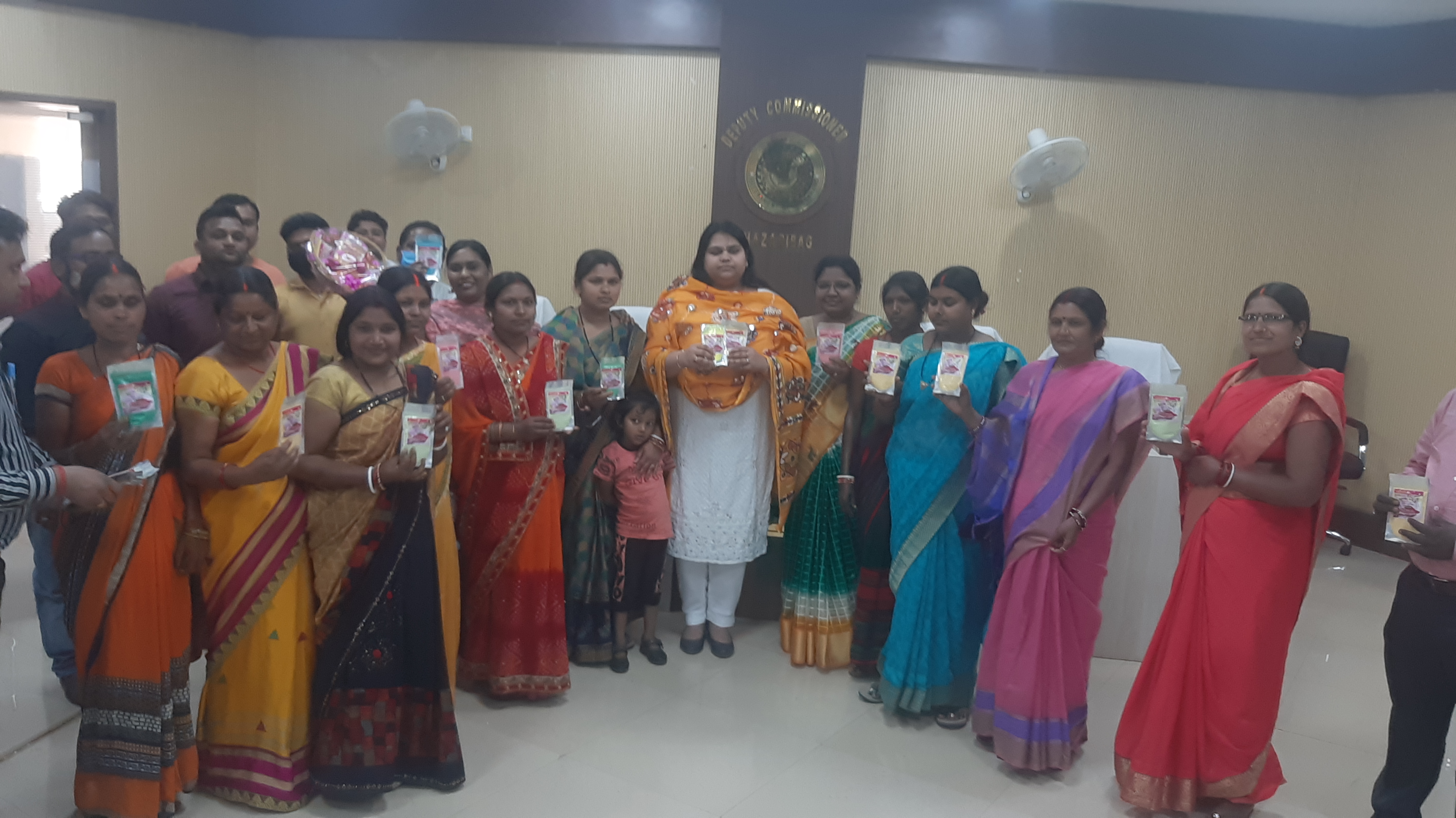 Women of Hazaribag making Gulal of flowers and sandalwood