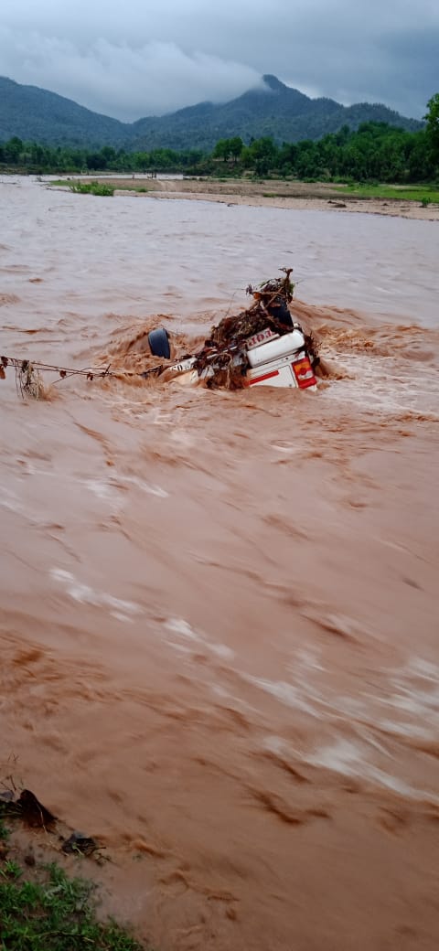 A sudden flood in the river