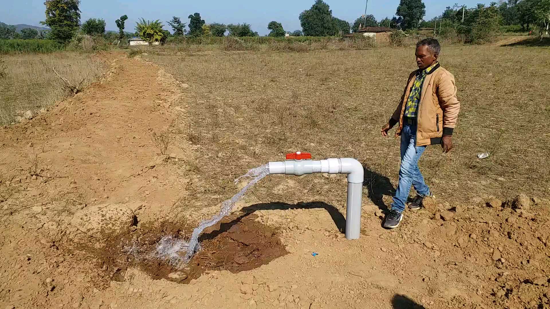 Kone village of Latehar fields irrigated by solar based lift irrigation