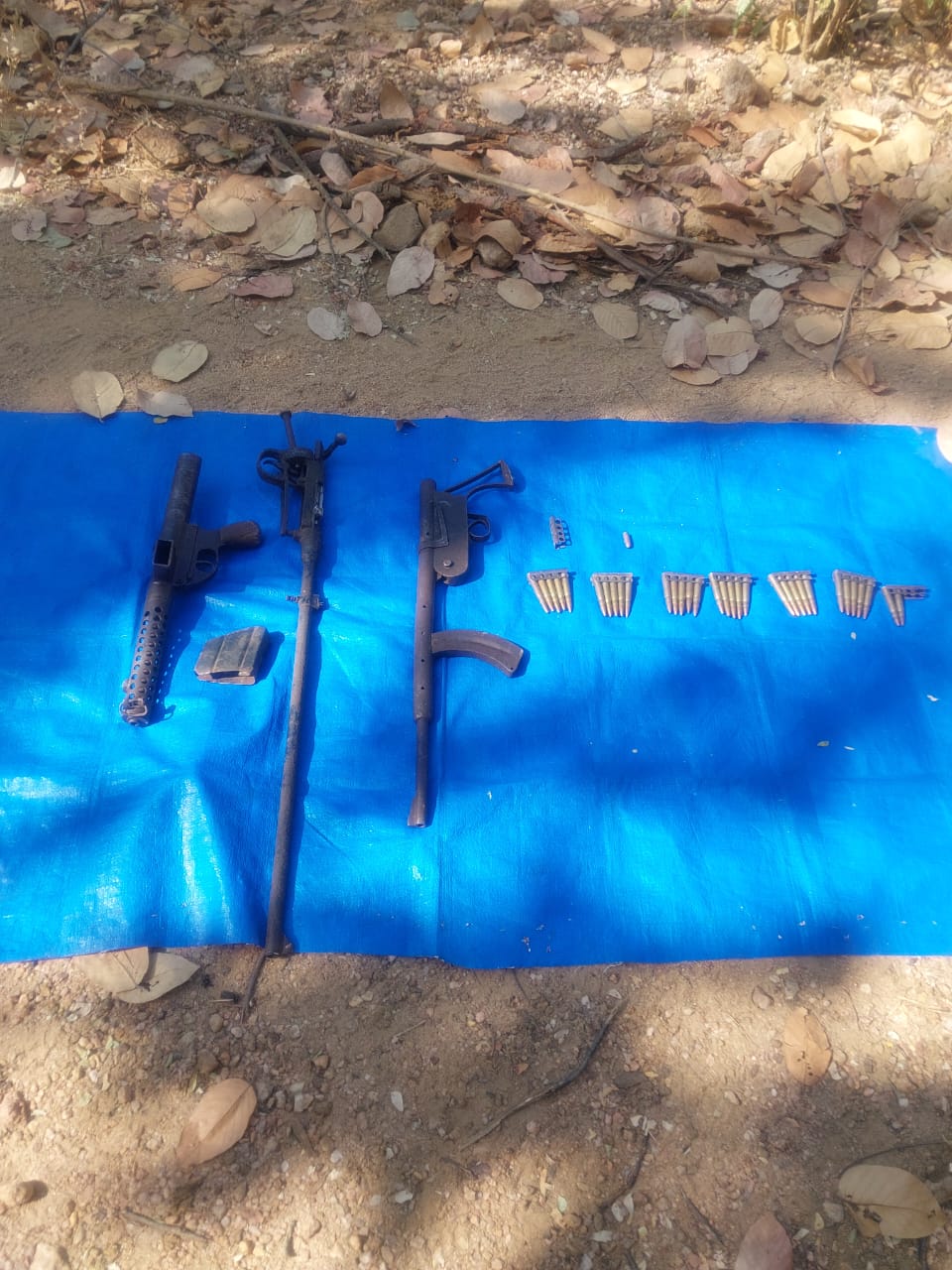 Weapons and explosives recovered from Latehar forest