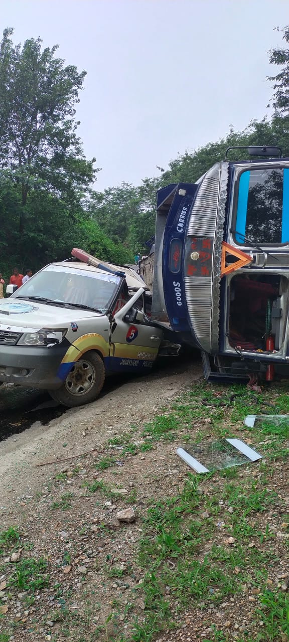 PCR van damaged in accident