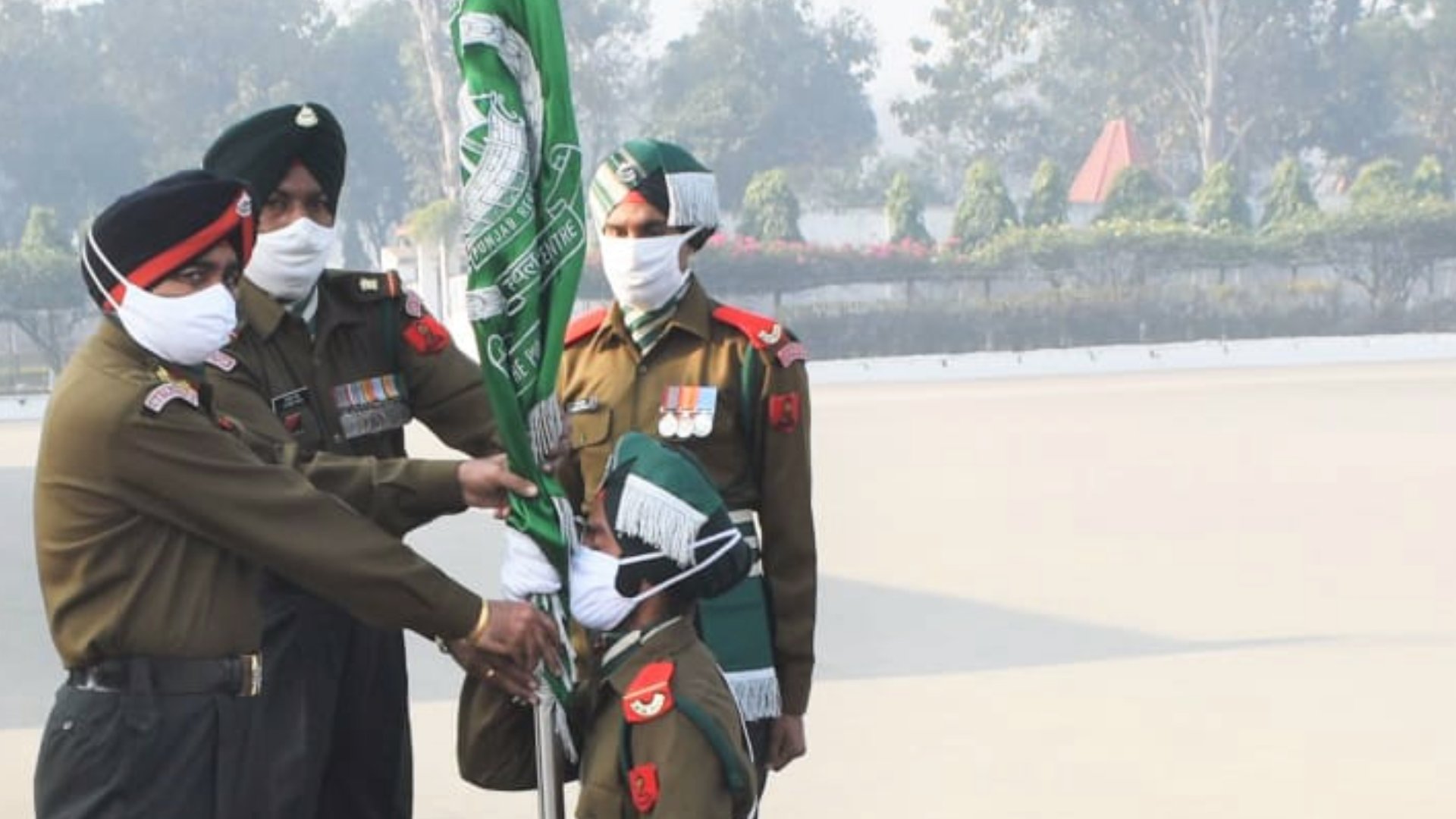 kasam parade organized at punjab regiment center in ramgarh