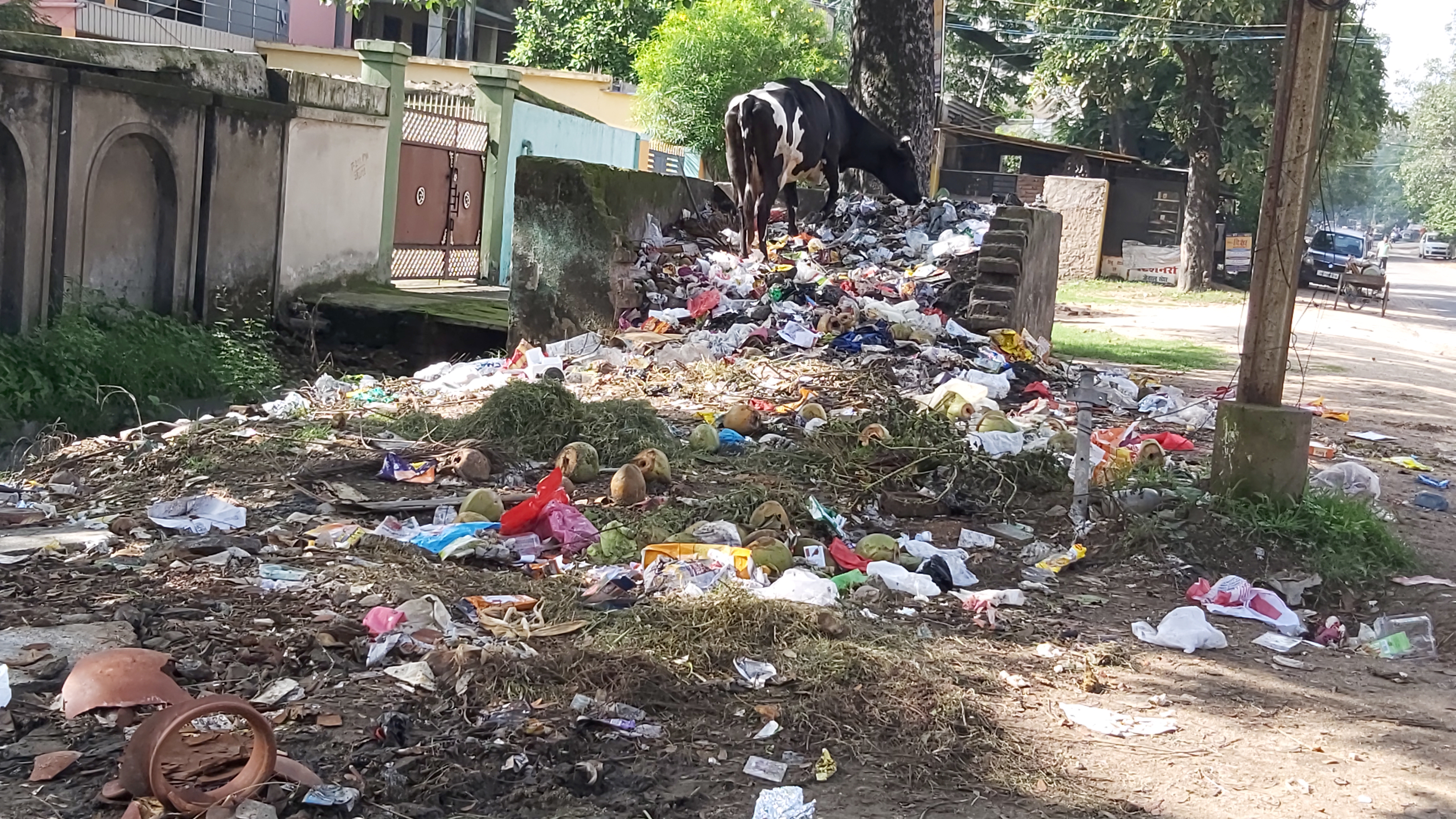 Bad condition of cleanliness in Ramgarh Cantonment area people upset due to dirt