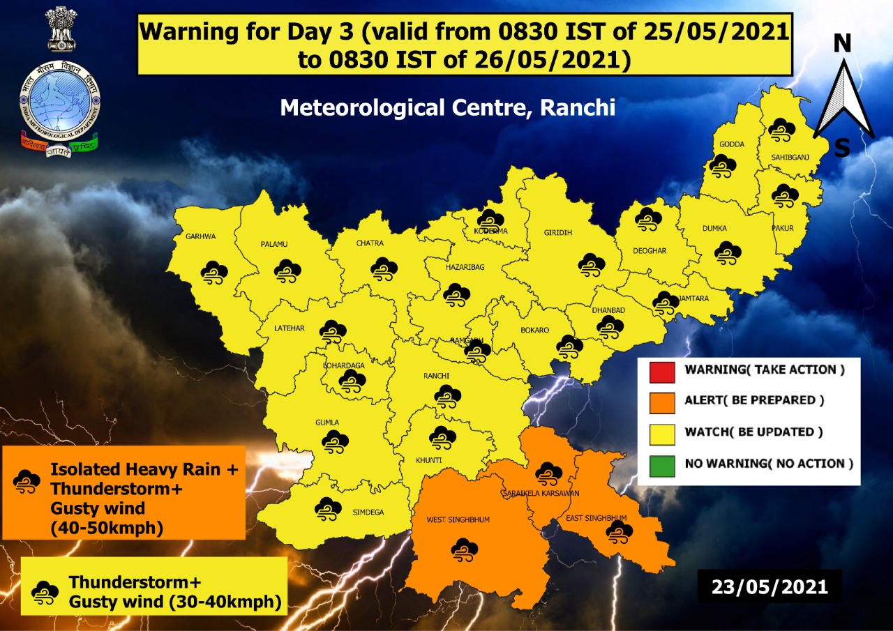 Due to 'Yaas' cyclone alert in Jharkhand