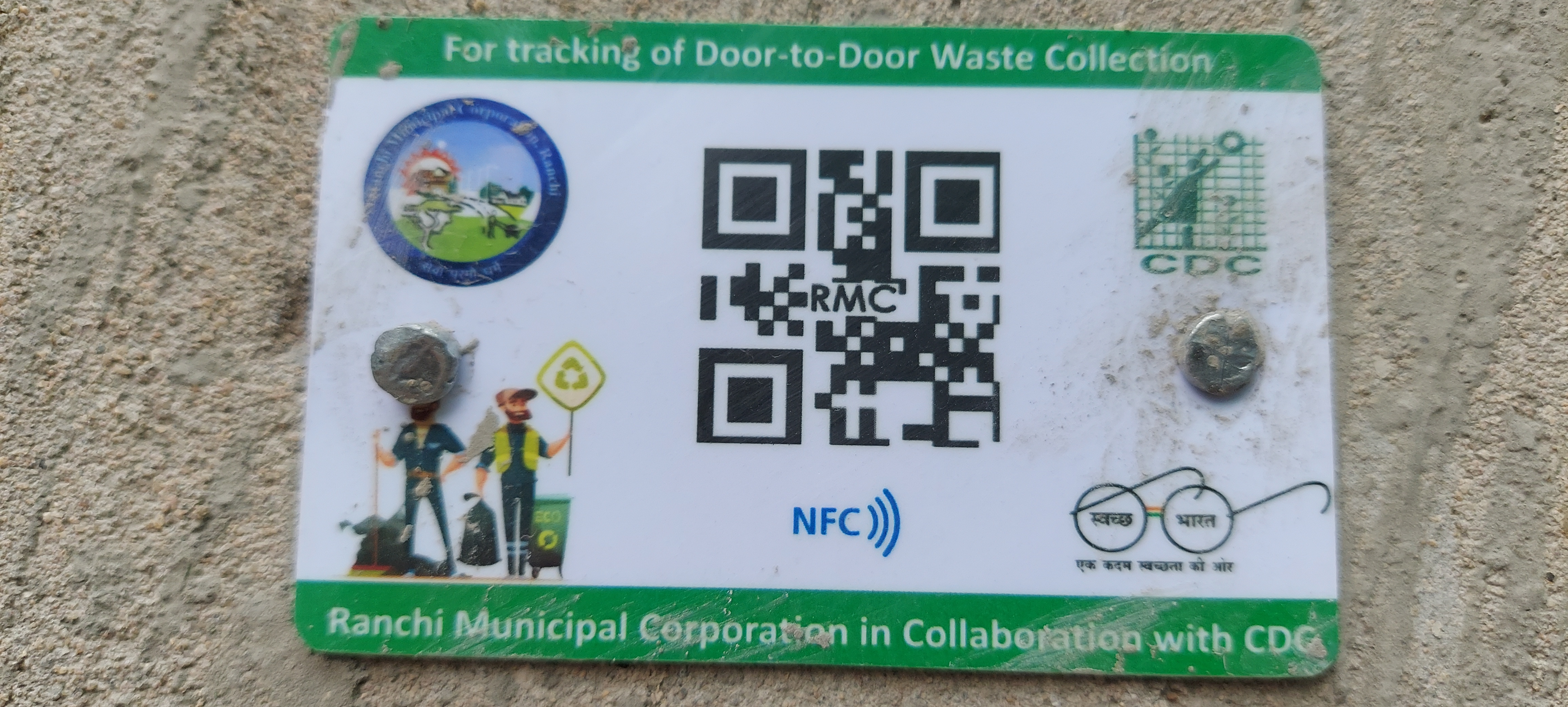 CDC put barcodes on houses Instead of RFID in RMC area,  company to be blacklist on violation of agreement
