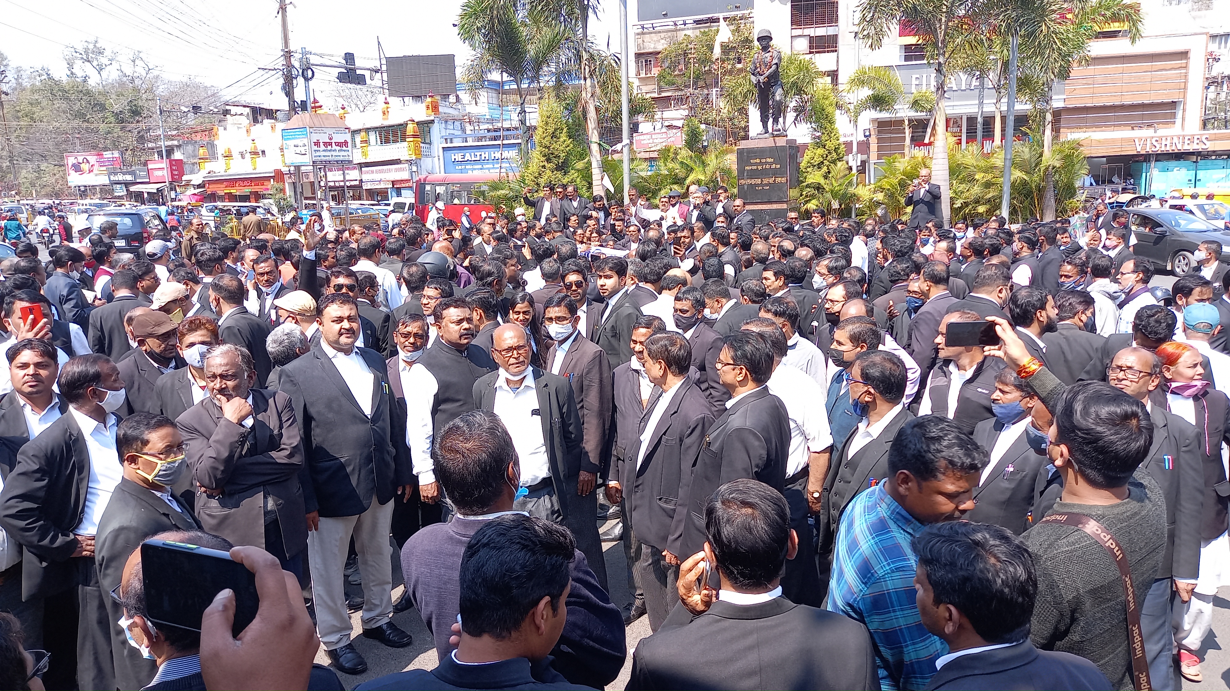 Lawyers protest in Ranchi