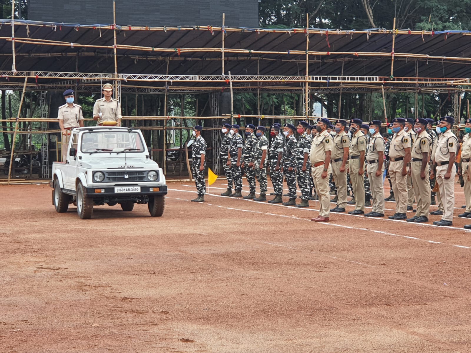 preparations for independence day at morhabadi maidan ranchi