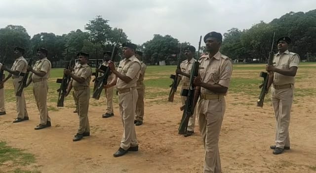 tribute at Ranchi Police Line to SI Sandhya